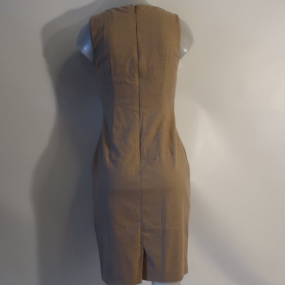 Women Cynthia Rose 2pc Camel Tank Dress W/Matching Crop Blazer S - Picture 9 of 11